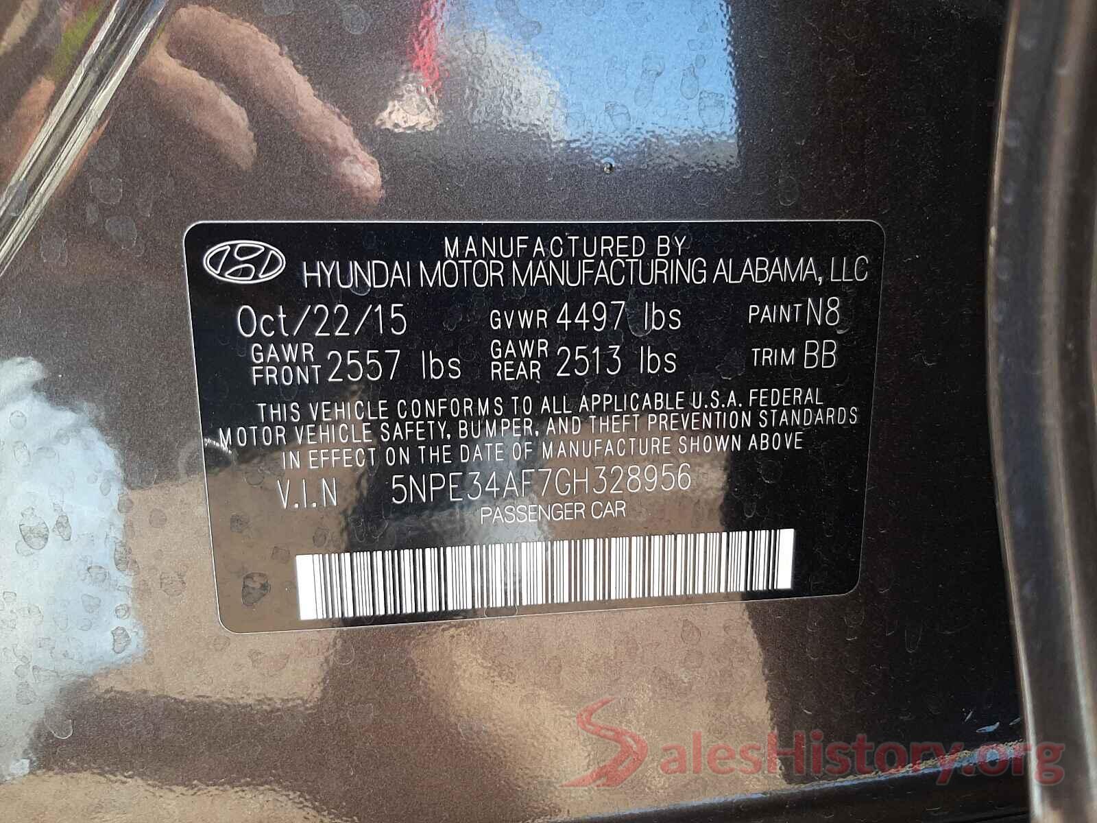 5NPE34AF7GH328956 2016 HYUNDAI SONATA