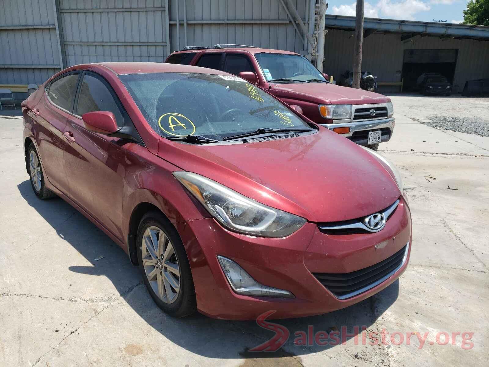 5NPDH4AE4GH657117 2016 HYUNDAI ELANTRA