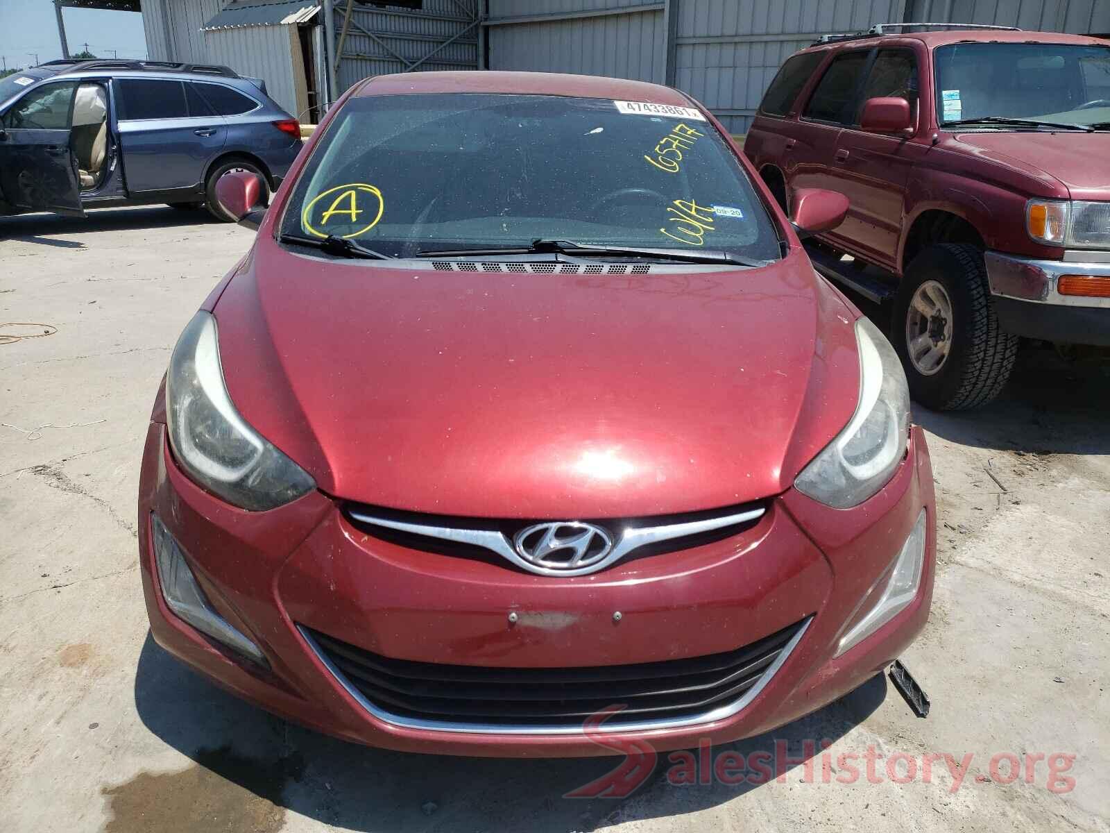 5NPDH4AE4GH657117 2016 HYUNDAI ELANTRA