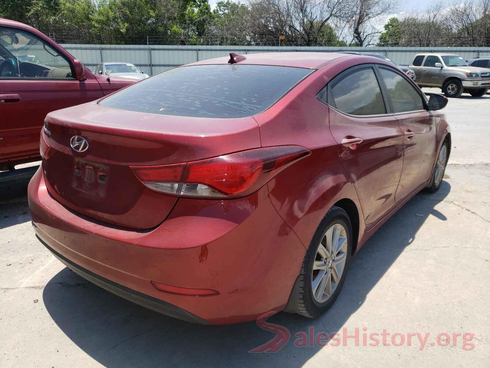 5NPDH4AE4GH657117 2016 HYUNDAI ELANTRA