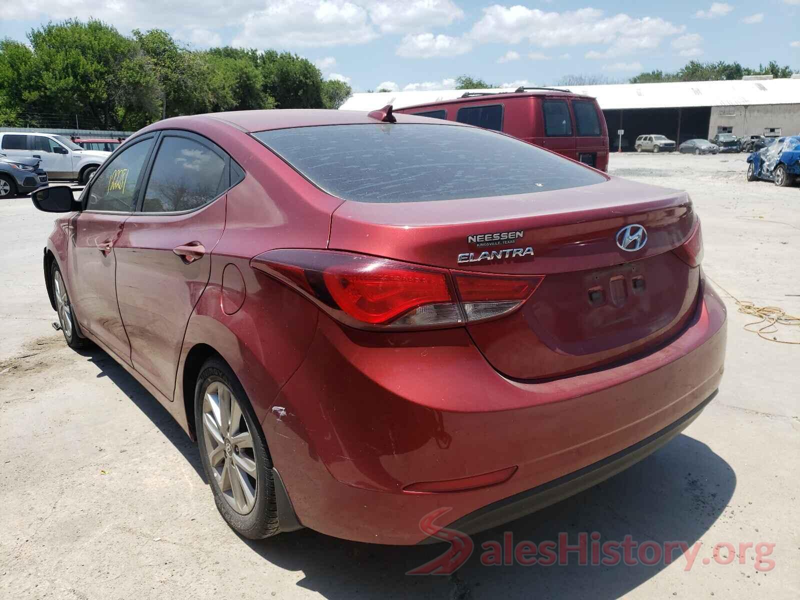 5NPDH4AE4GH657117 2016 HYUNDAI ELANTRA