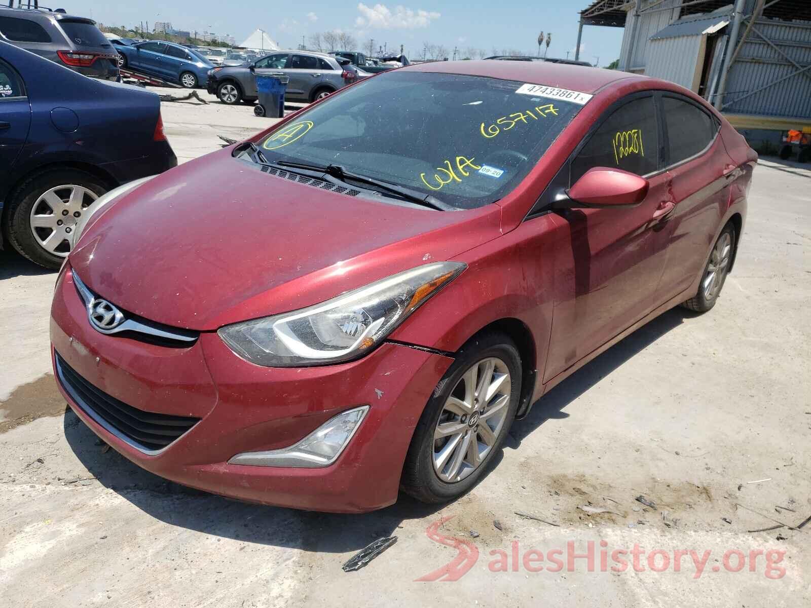 5NPDH4AE4GH657117 2016 HYUNDAI ELANTRA