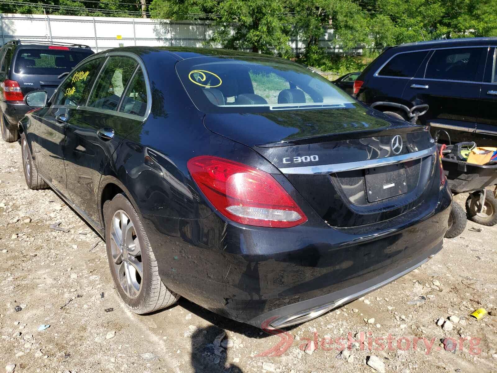 55SWF4KB2HU184254 2017 MERCEDES-BENZ C CLASS