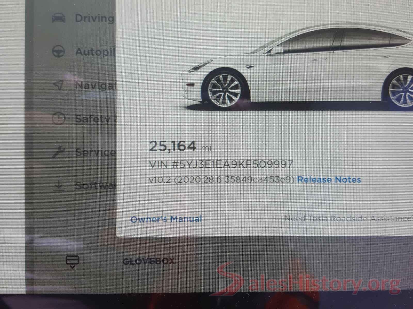 5YJ3E1EA9KF509997 2019 TESLA MODEL 3