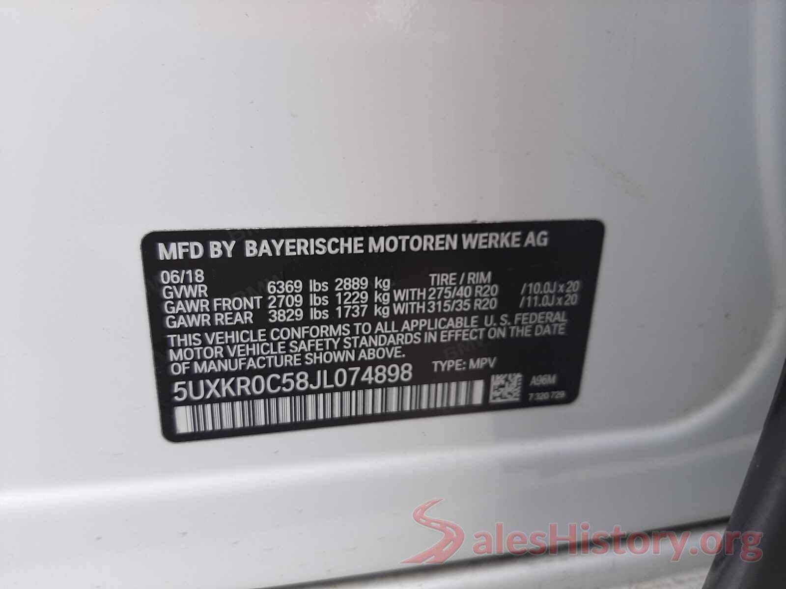 5UXKR0C58JL074898 2018 BMW X5