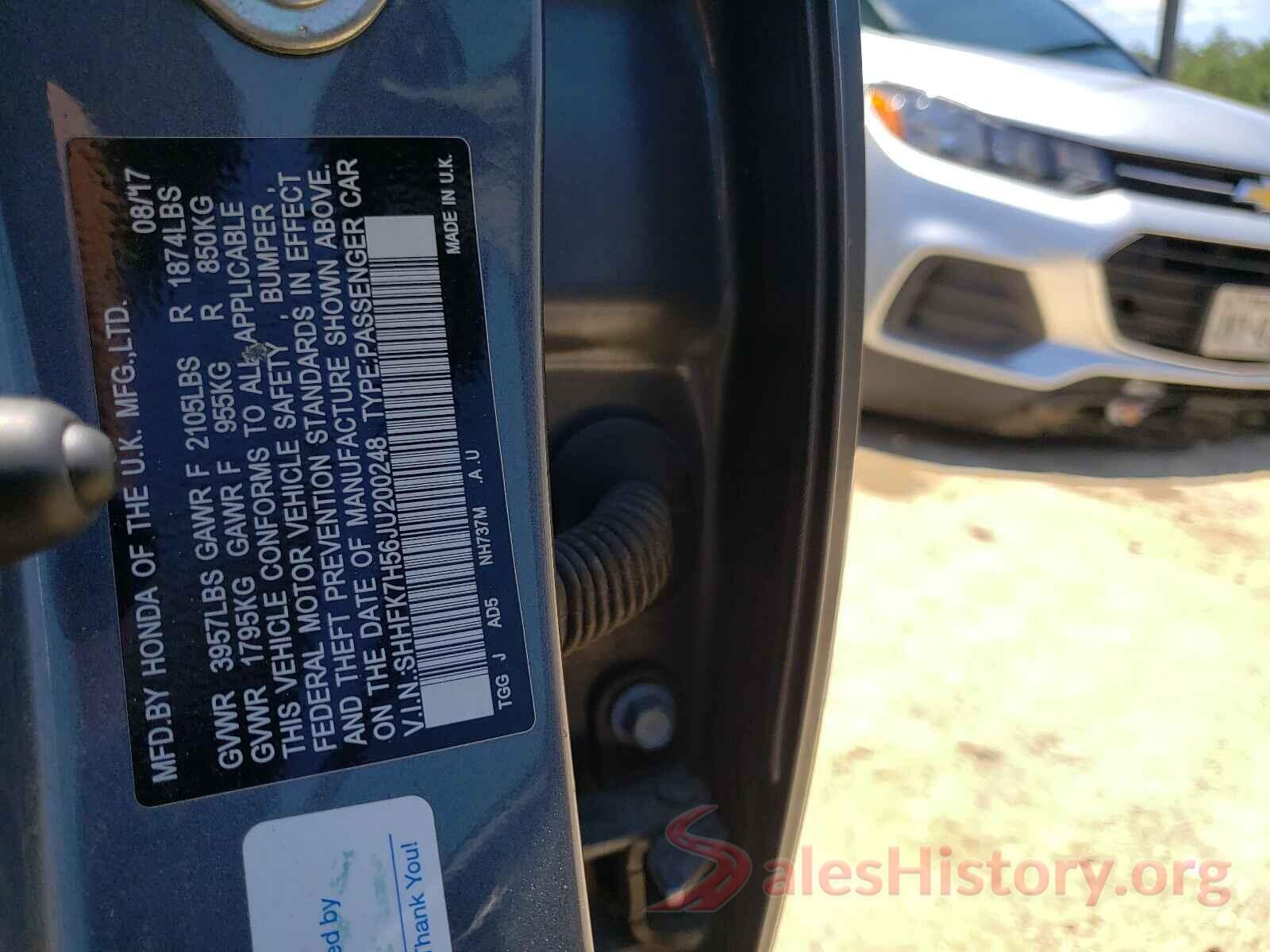 SHHFK7H56JU200248 2018 HONDA CIVIC