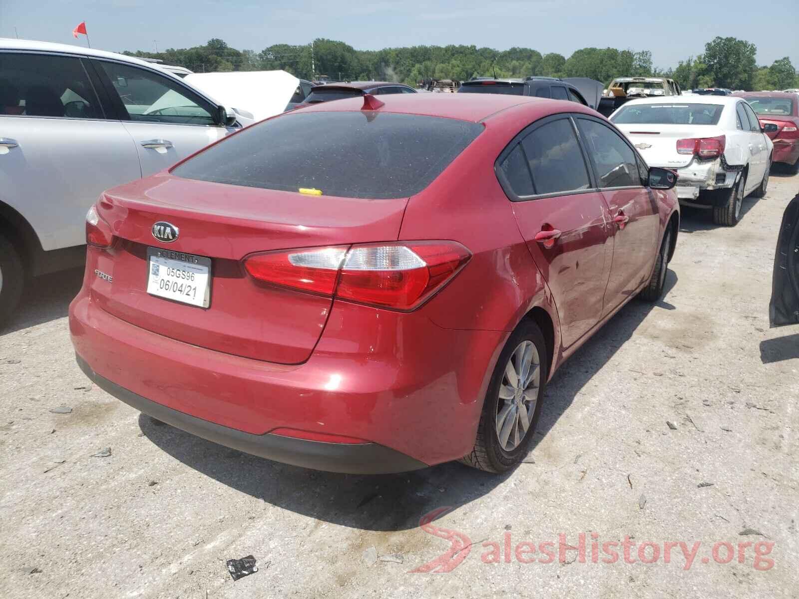 KNAFX4A6XG5446408 2016 KIA FORTE