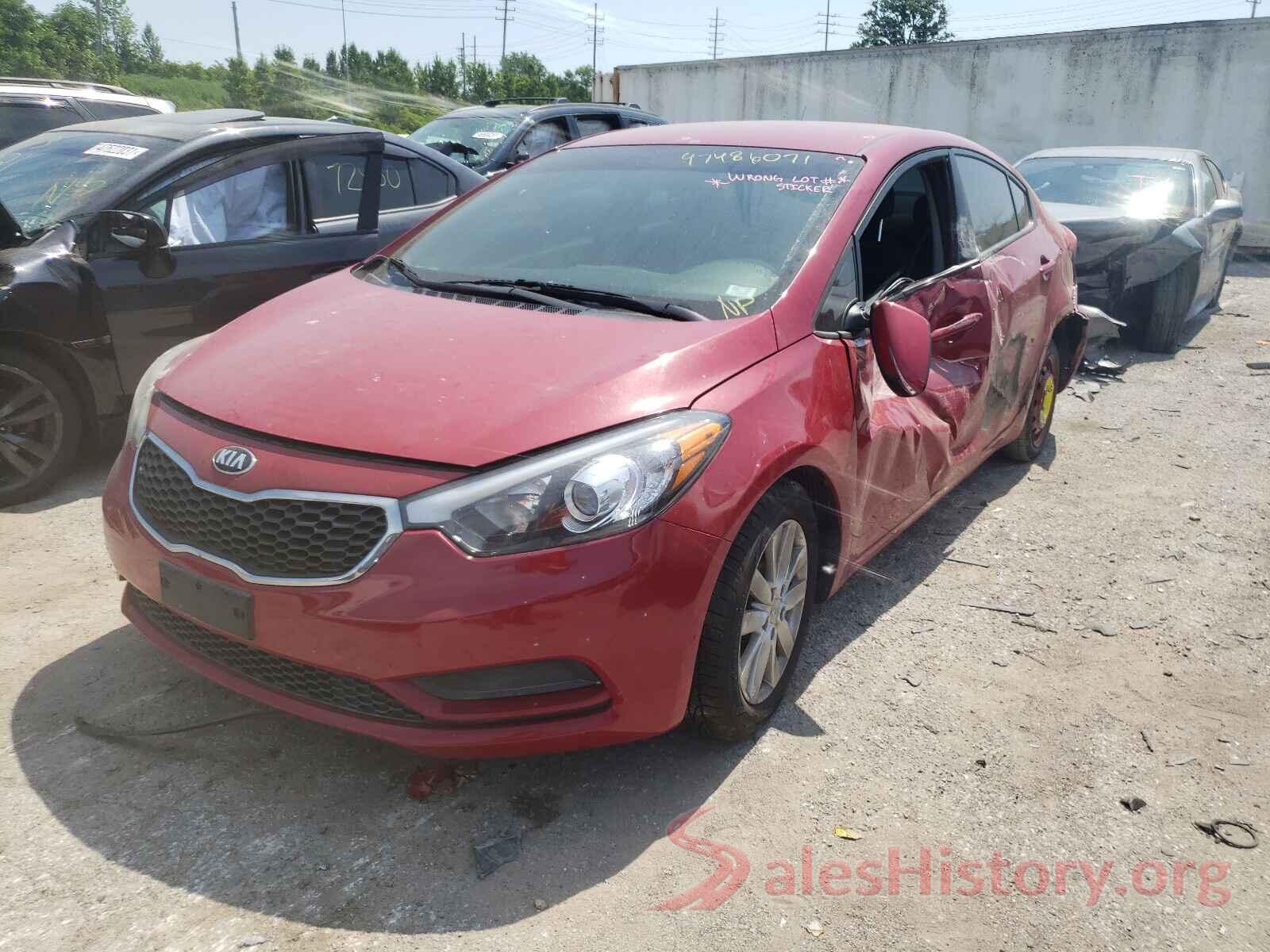 KNAFX4A6XG5446408 2016 KIA FORTE