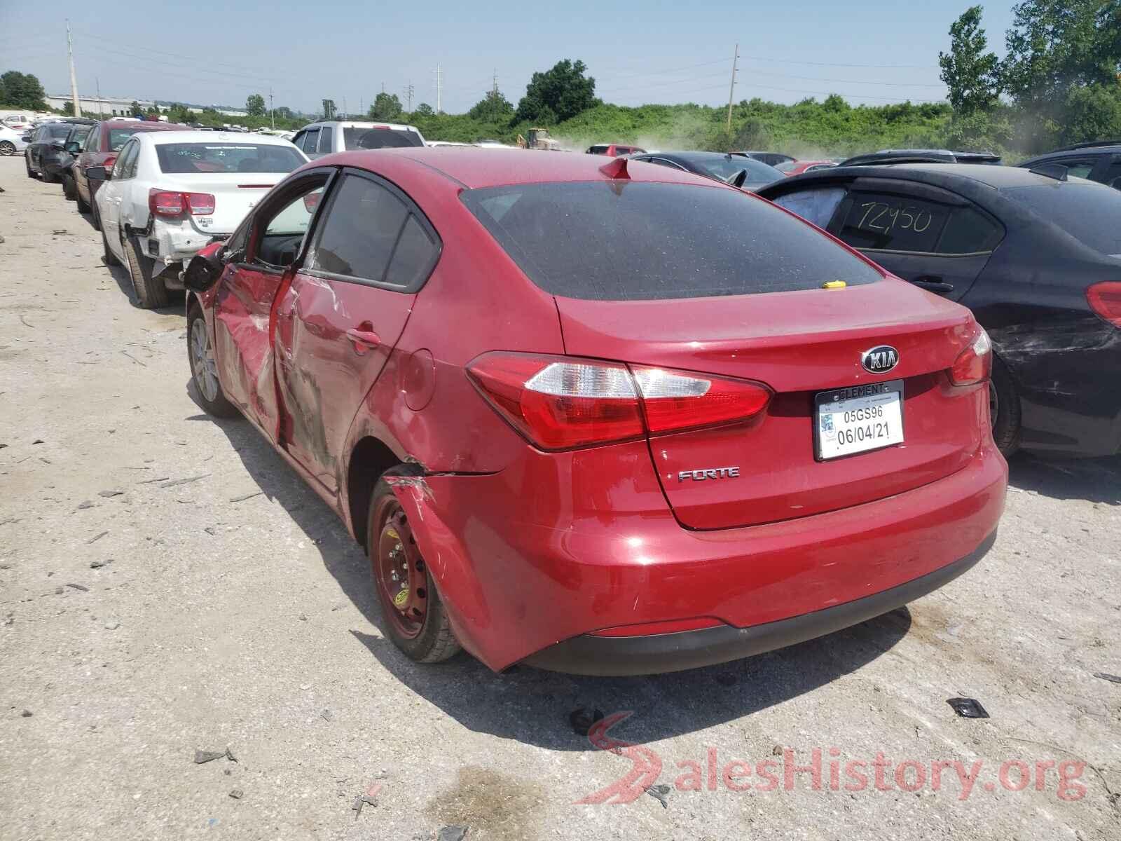 KNAFX4A6XG5446408 2016 KIA FORTE