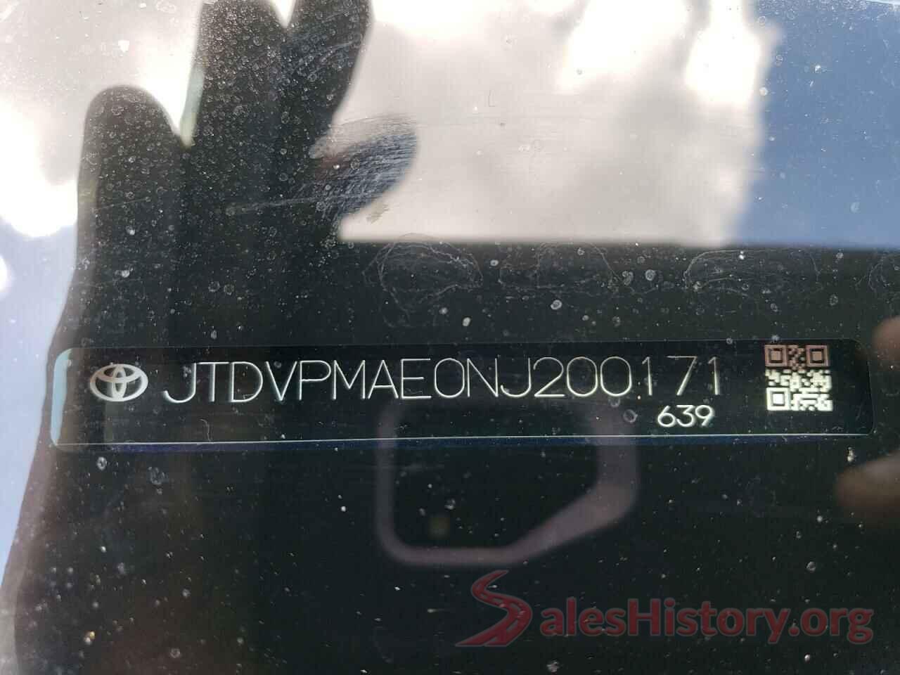 JTDVPMAE0NJ200171 2022 TOYOTA COROLLA