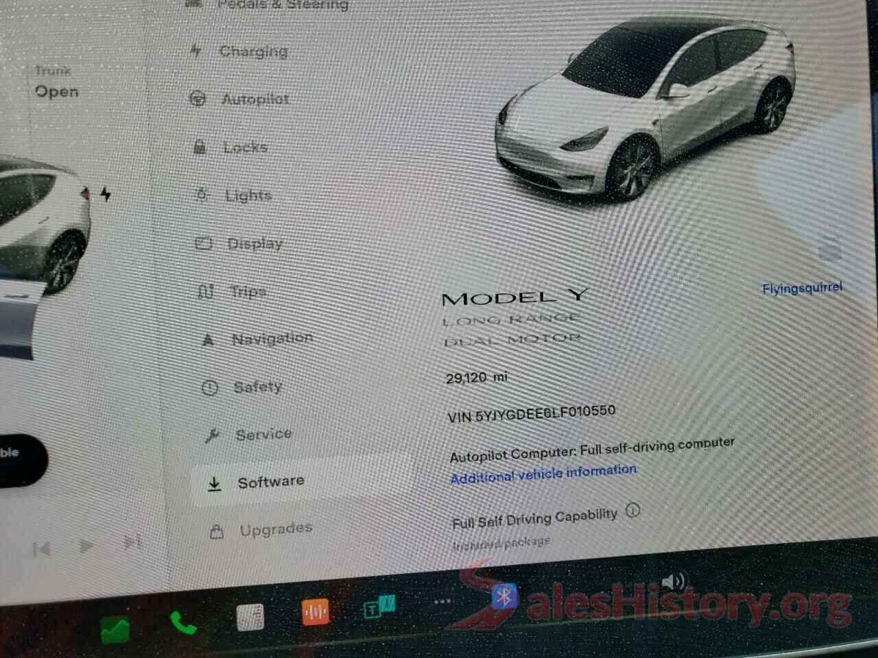 5YJYGDEE6LF010550 2020 TESLA MODEL Y