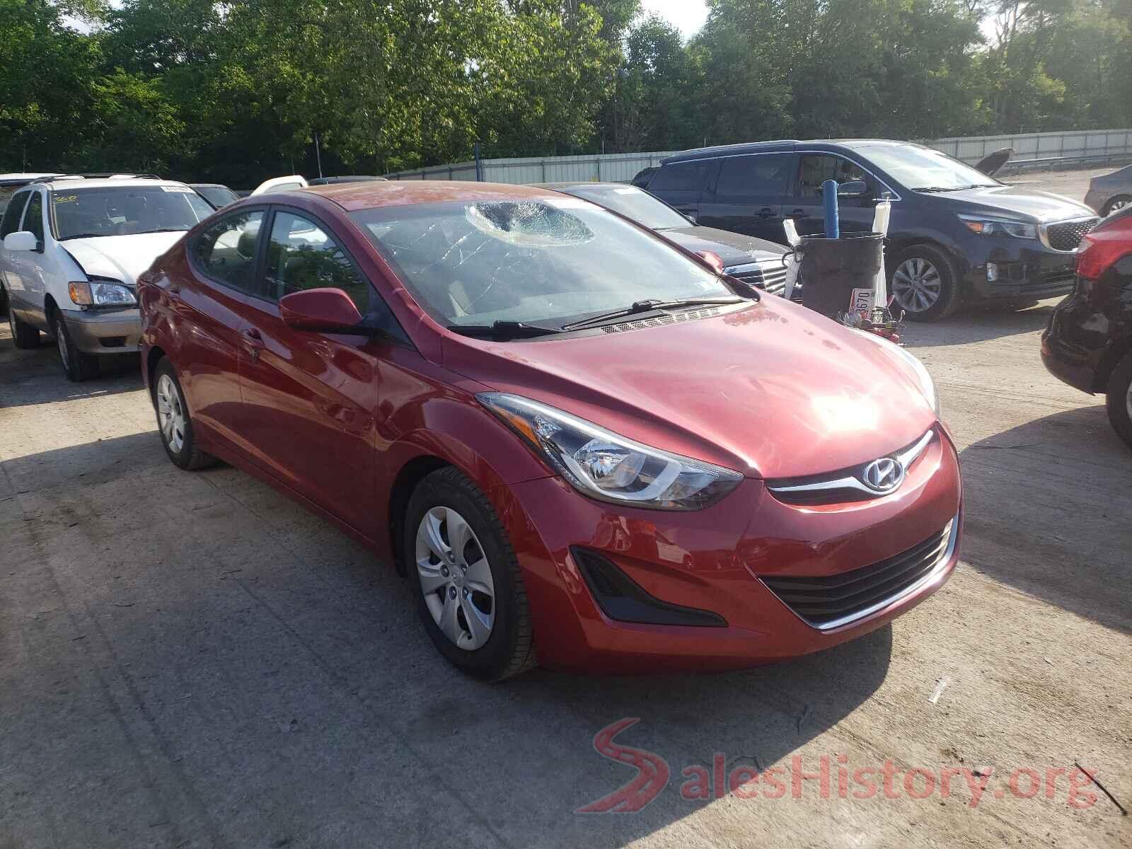 5NPDH4AE4GH680462 2016 HYUNDAI ELANTRA