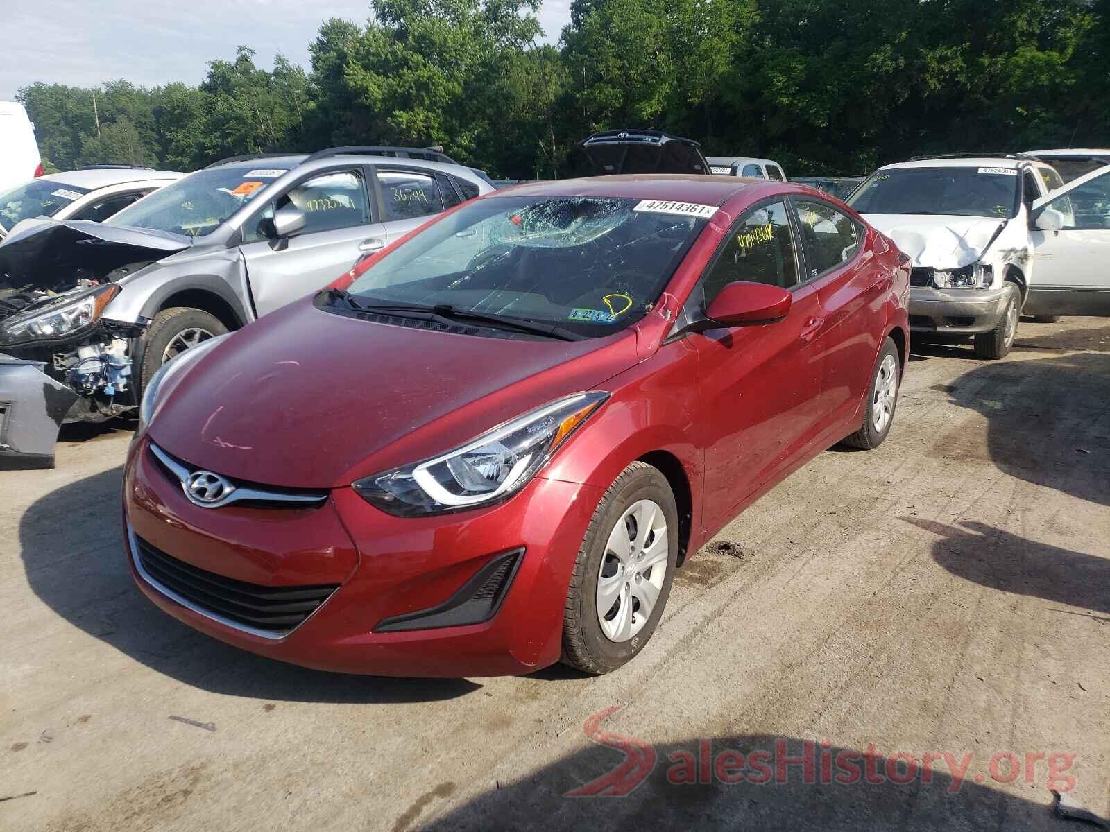 5NPDH4AE4GH680462 2016 HYUNDAI ELANTRA