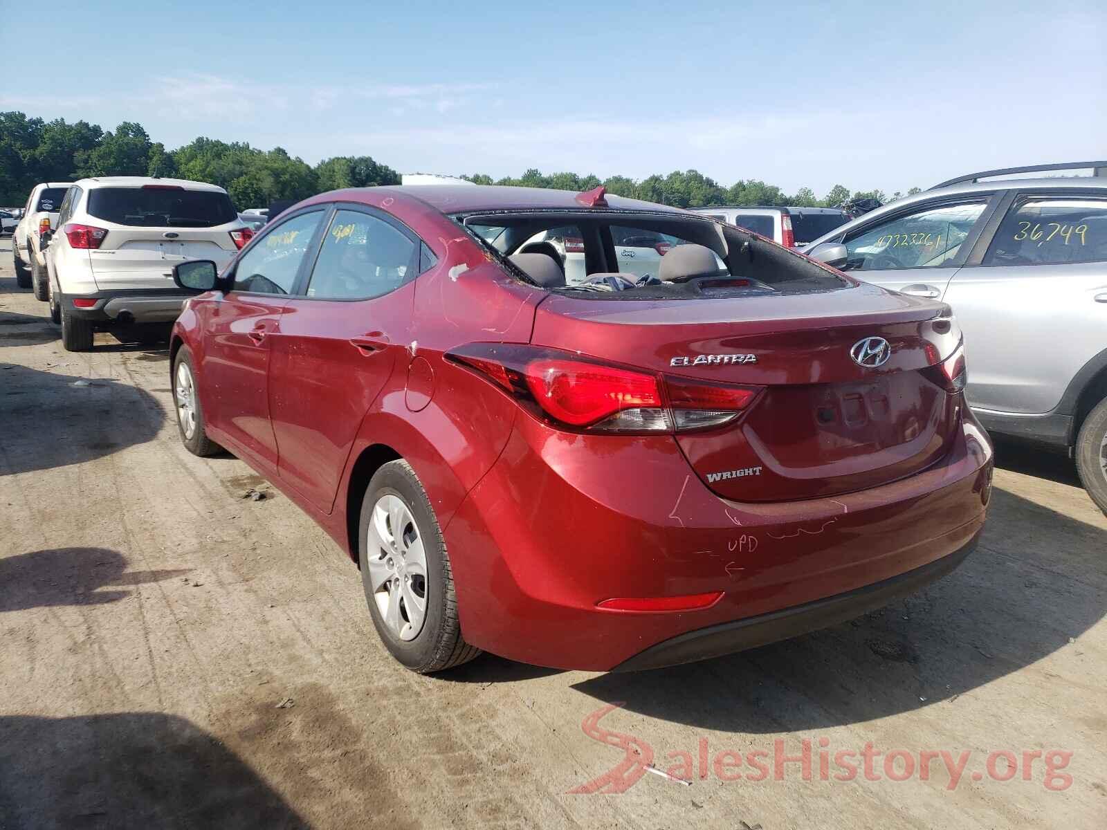 5NPDH4AE4GH680462 2016 HYUNDAI ELANTRA