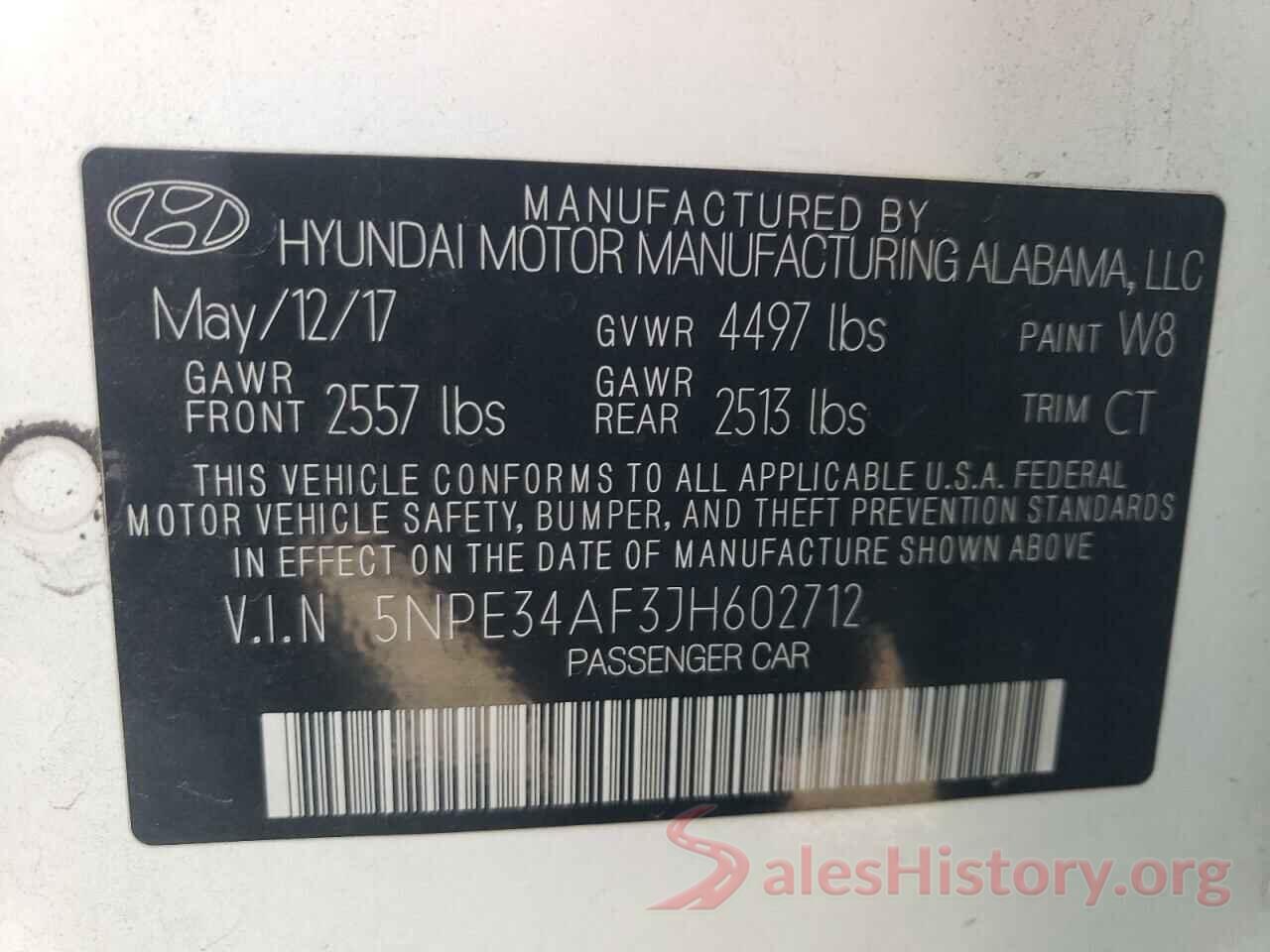 5NPE34AF3JH602712 2018 HYUNDAI SONATA