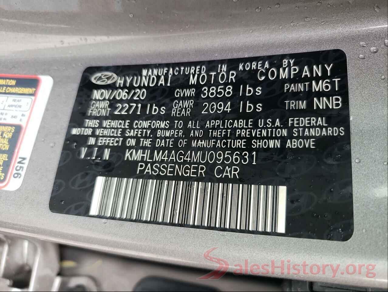 KMHLM4AG4MU095631 2021 HYUNDAI ELANTRA