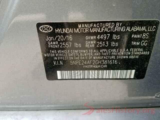 5NPE24AF2GH381616 2016 HYUNDAI SONATA