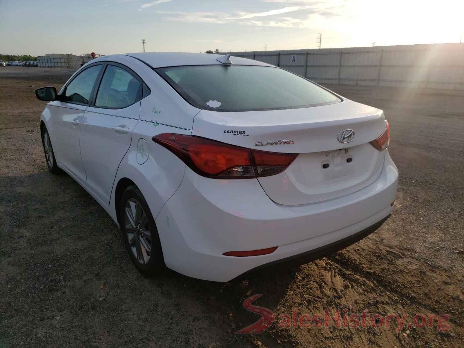 5NPDH4AE8GH761738 2016 HYUNDAI ELANTRA