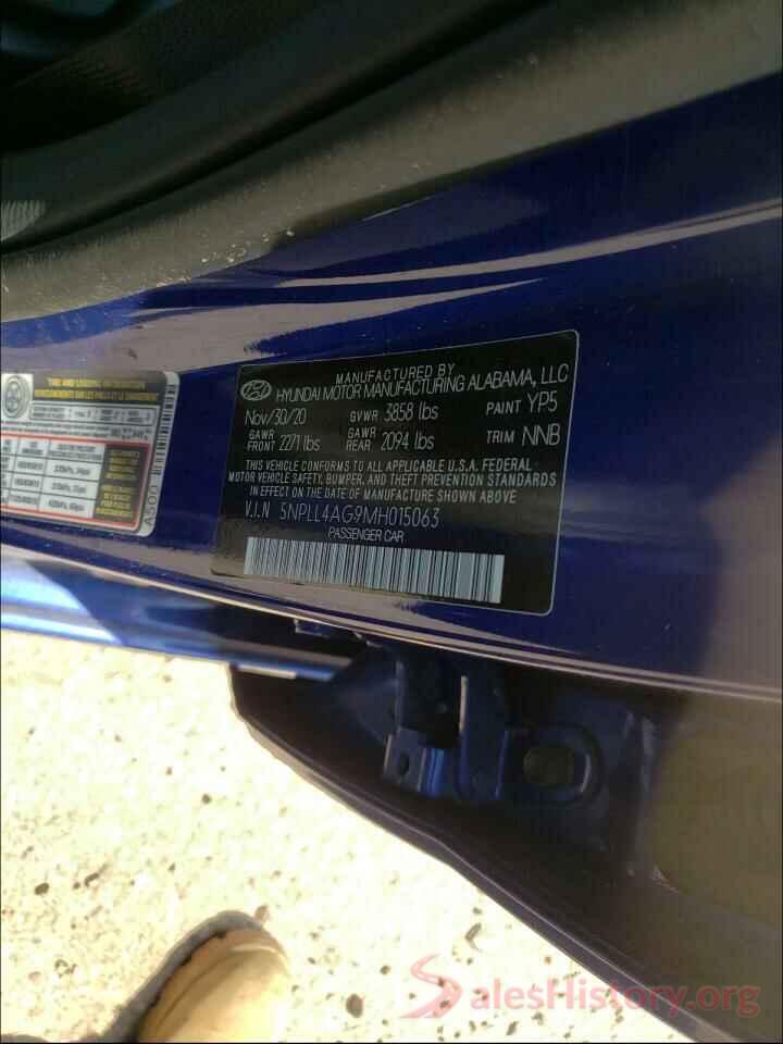 5NPLL4AG9MH015063 2021 HYUNDAI ELANTRA