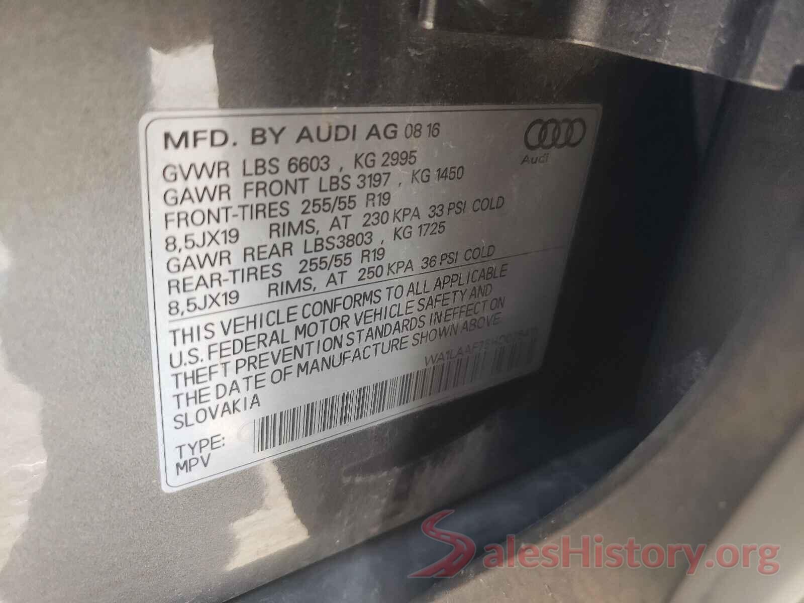 WA1LAAF75HD025415 2017 AUDI Q7