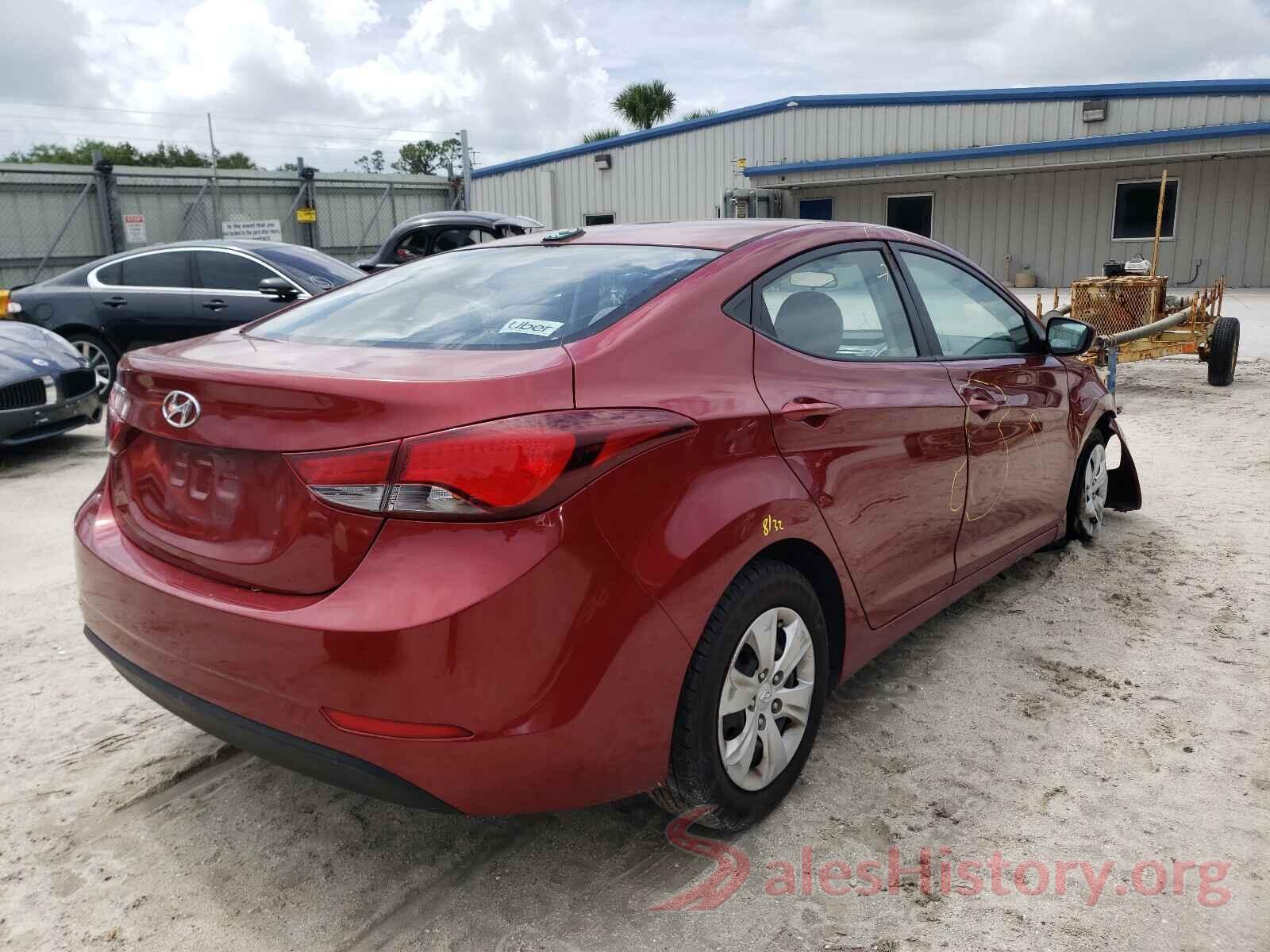 5NPDH4AE4GH759159 2016 HYUNDAI ELANTRA