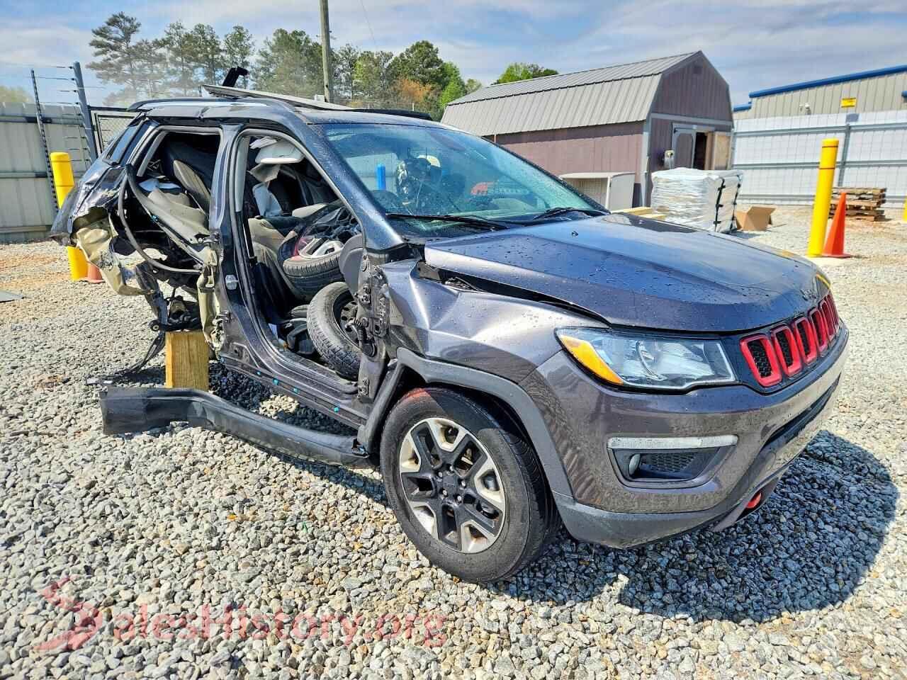 2017 JEEP COMPASS VIN 3C4NJDDB0HT607245, rear 3/4 view