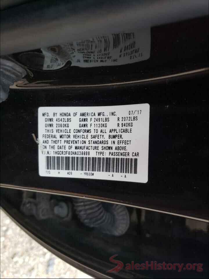 1HGCR3F80HA038899 2017 HONDA ACCORD