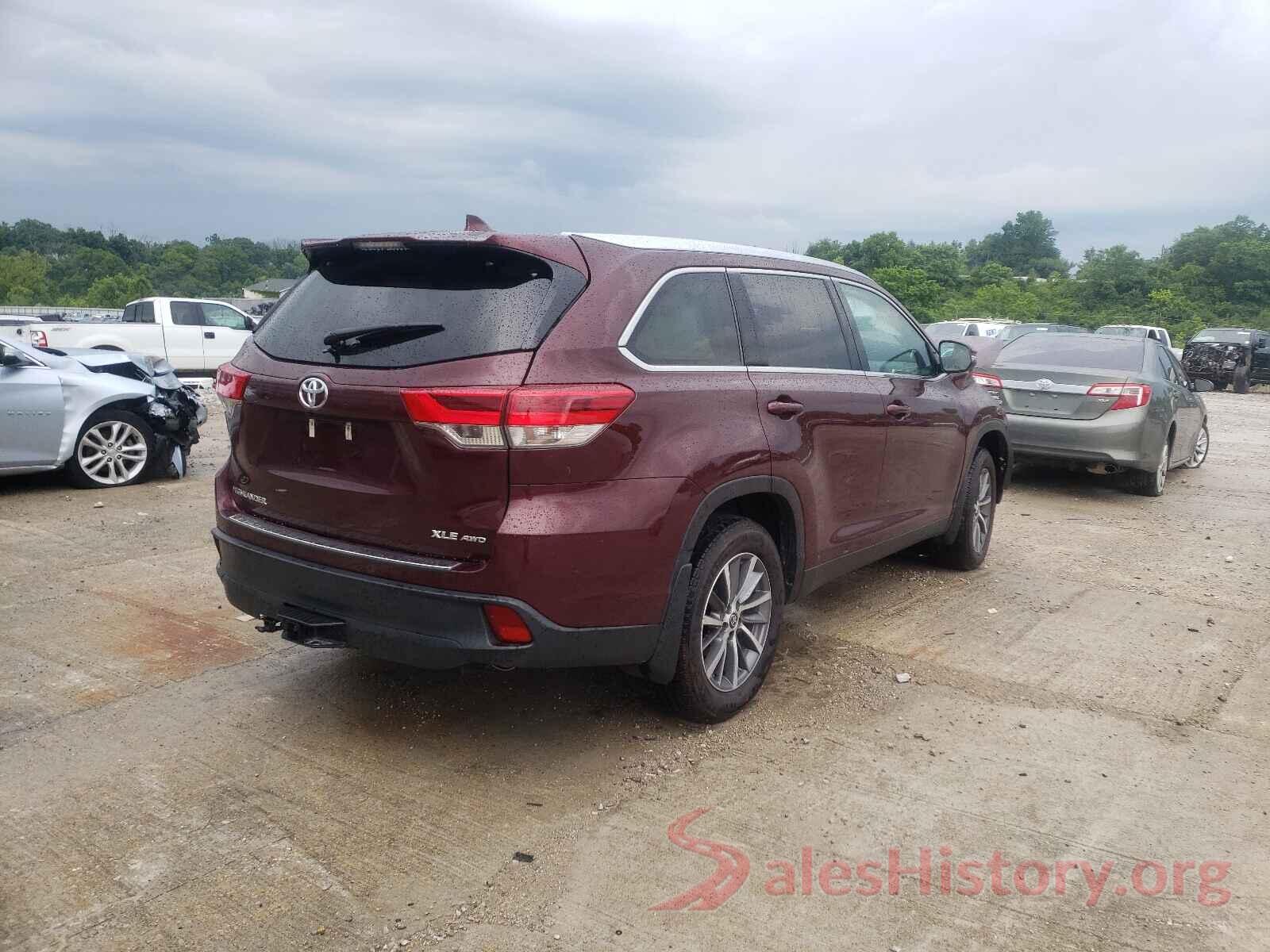 5TDJZRFHXKS743387 2019 TOYOTA HIGHLANDER