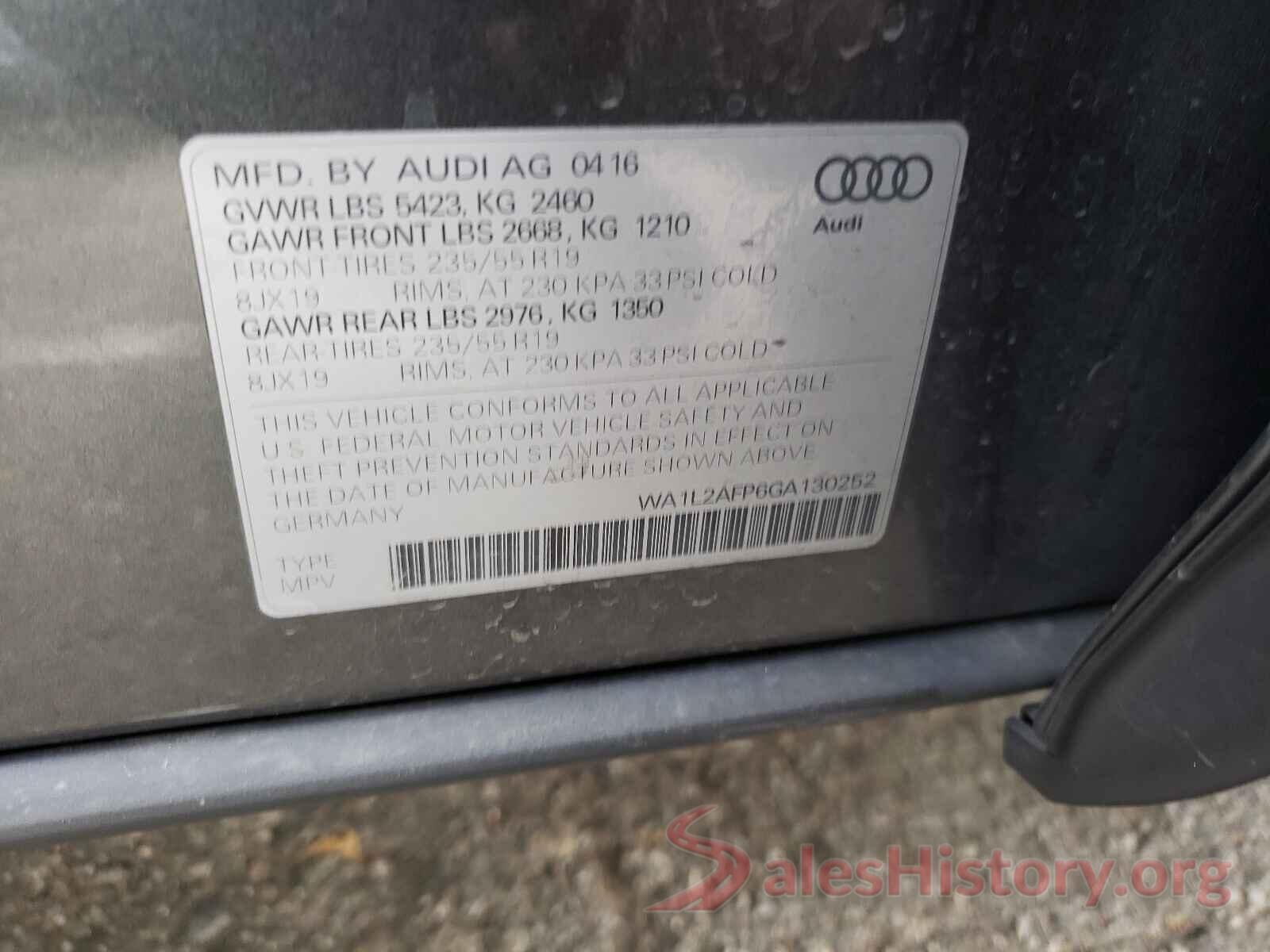 WA1L2AFP6GA130252 2016 AUDI Q5