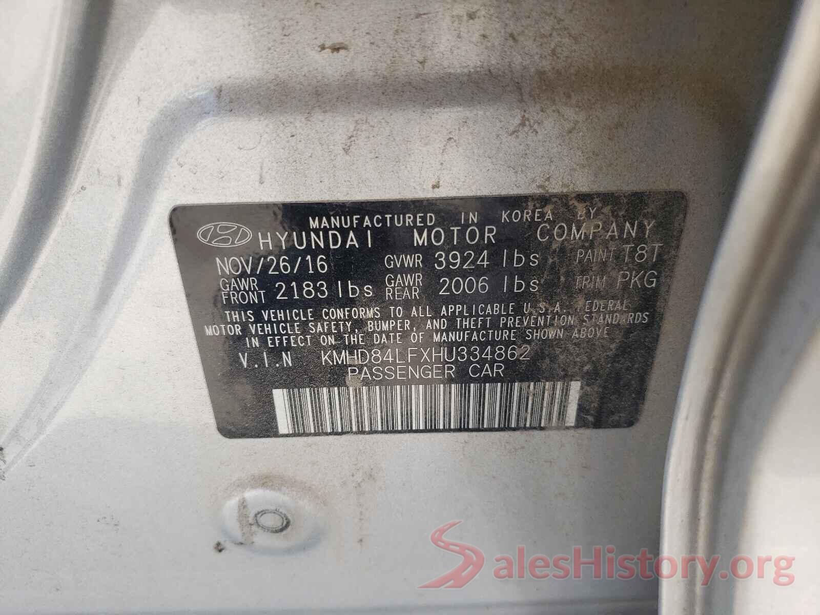 KMHD84LFXHU334862 2017 HYUNDAI ELANTRA