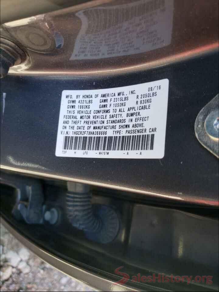 1HGCR2F7XHA068686 2017 HONDA ACCORD