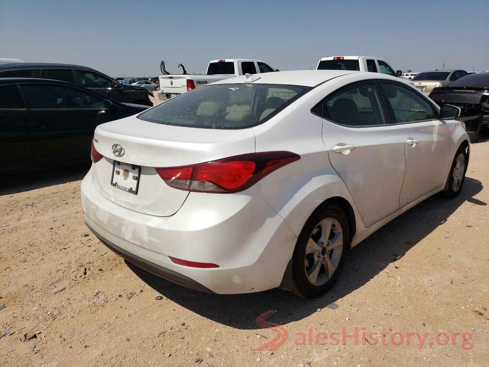 5NPDH4AE8GH672543 2016 HYUNDAI ELANTRA