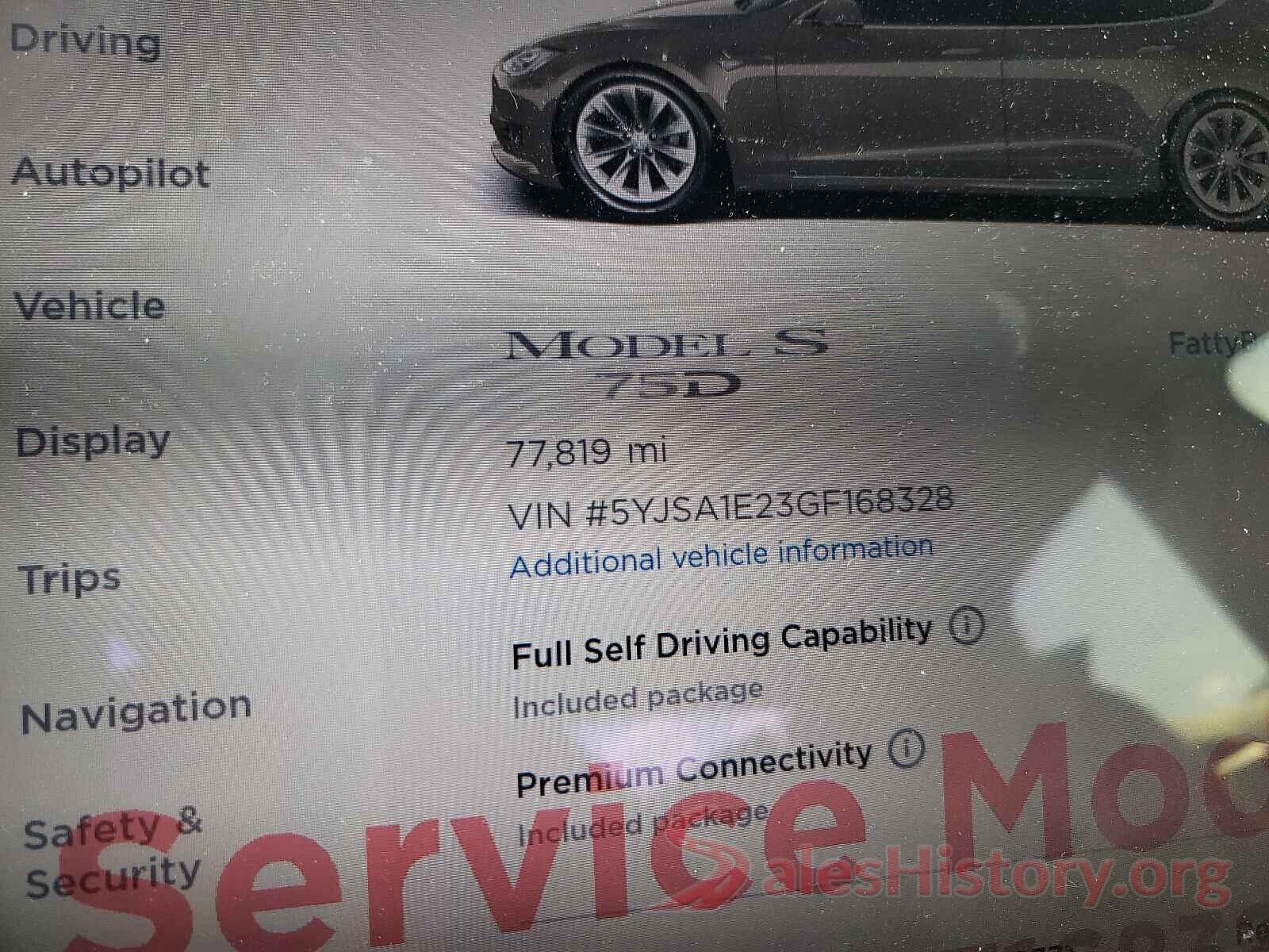 5YJSA1E23GF168328 2016 TESLA MODEL S