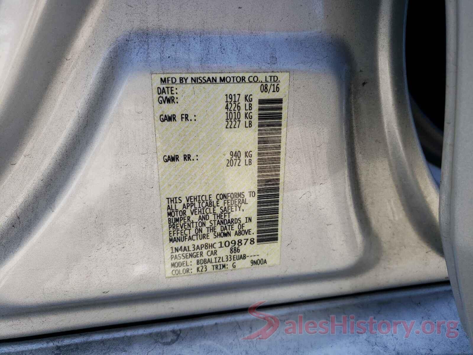 1N4AL3AP8HC109878 2017 NISSAN ALTIMA