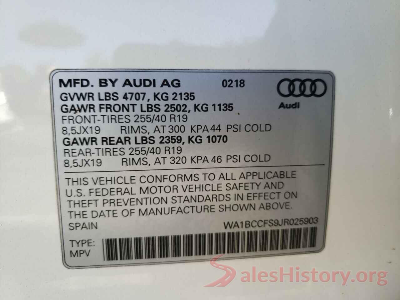 WA1BCCFS9JR025903 2018 AUDI Q3