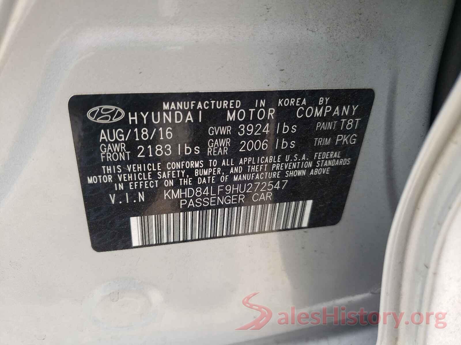 KMHD84LF9HU272547 2017 HYUNDAI ELANTRA