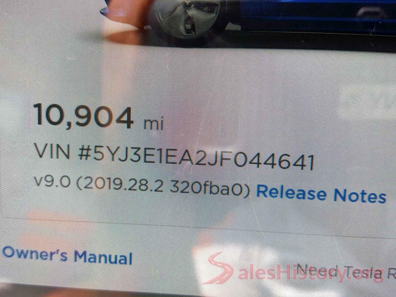 5YJ3E1EA2JF044641 2018 TESLA MODEL 3