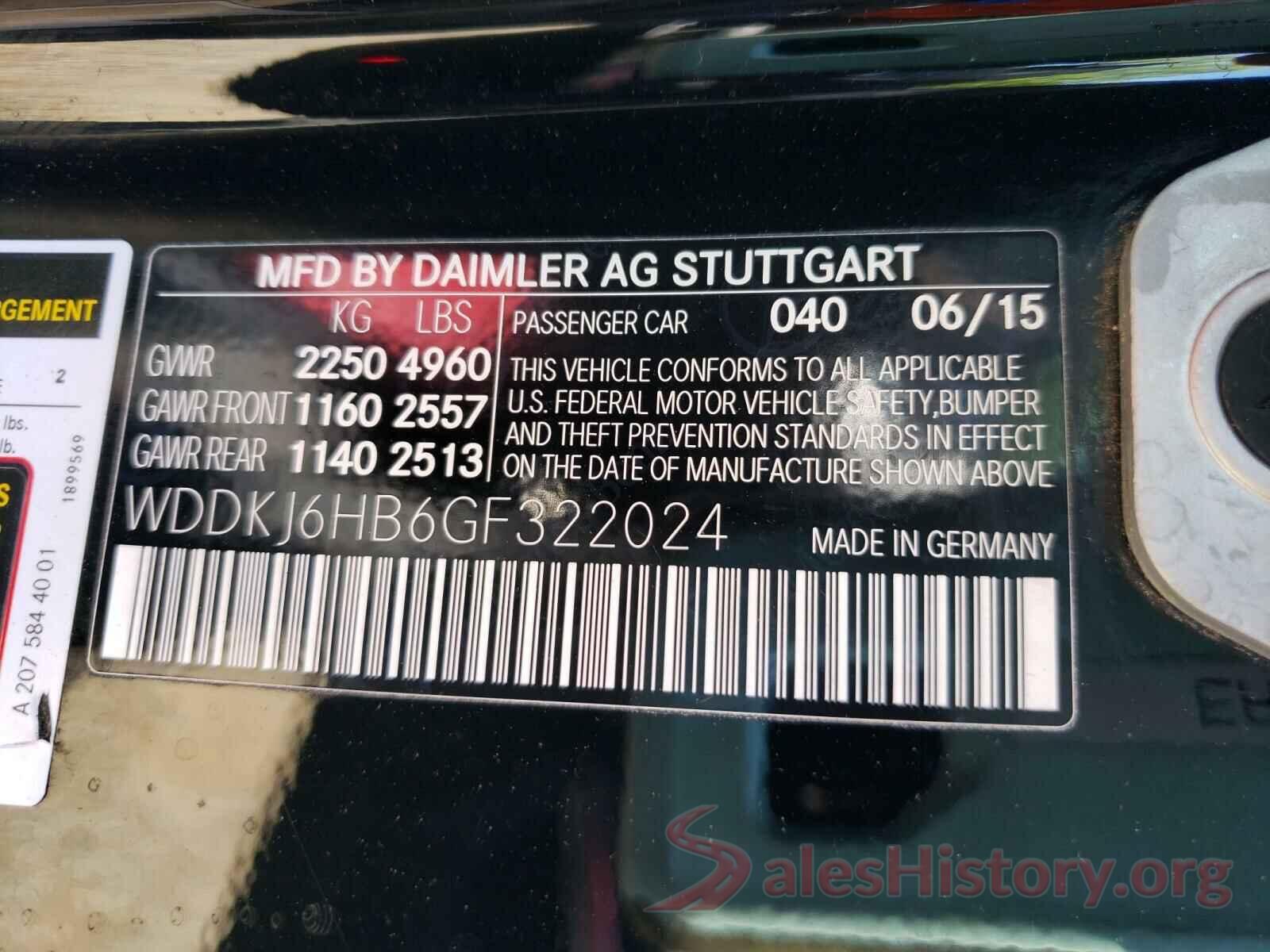 WDDKJ6HB6GF322024 2016 MERCEDES-BENZ E CLASS