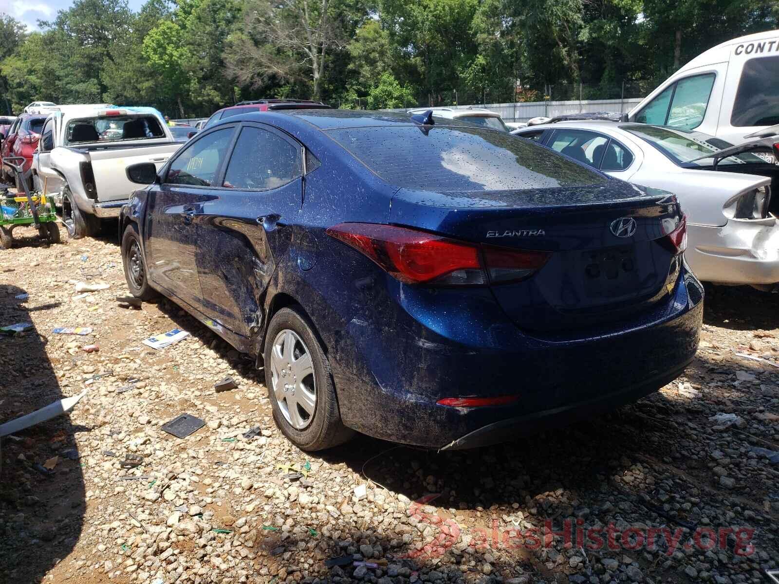 5NPDH4AE8GH767670 2016 HYUNDAI ELANTRA