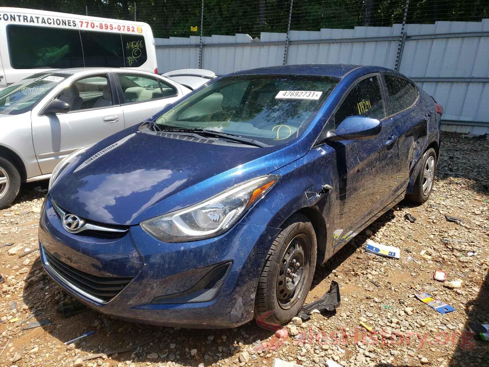 5NPDH4AE8GH767670 2016 HYUNDAI ELANTRA