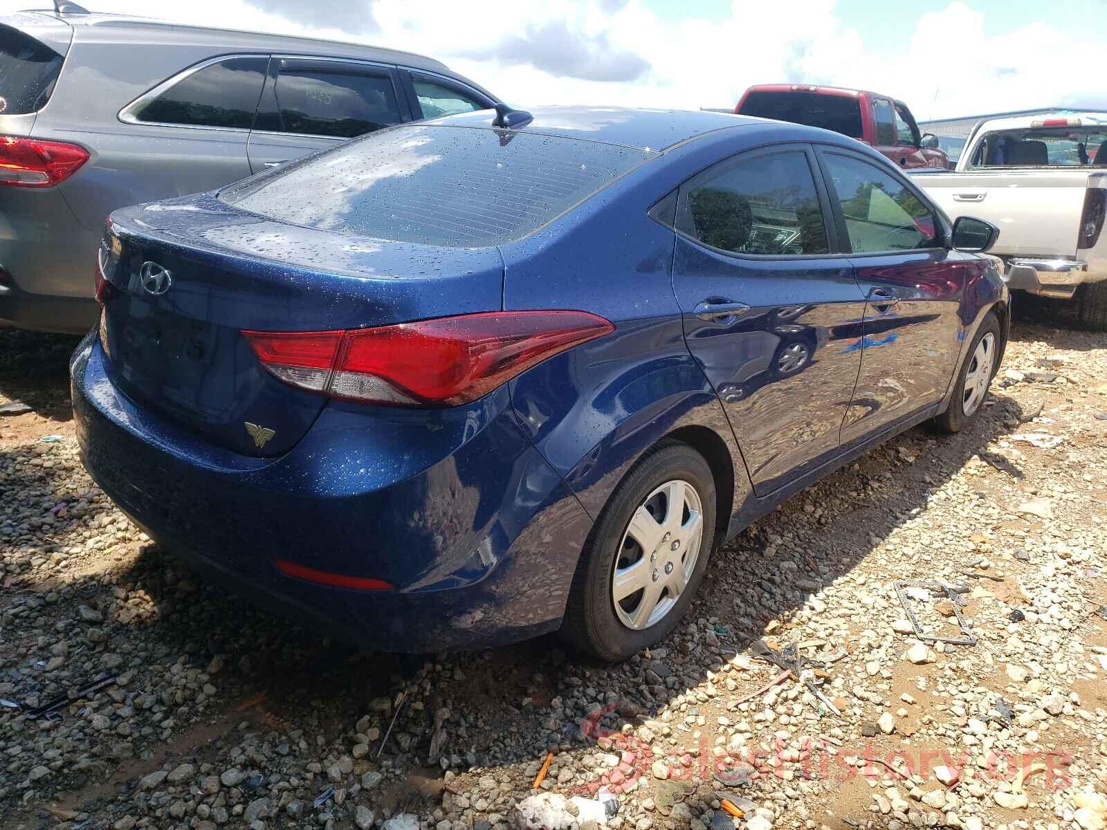 5NPDH4AE8GH767670 2016 HYUNDAI ELANTRA