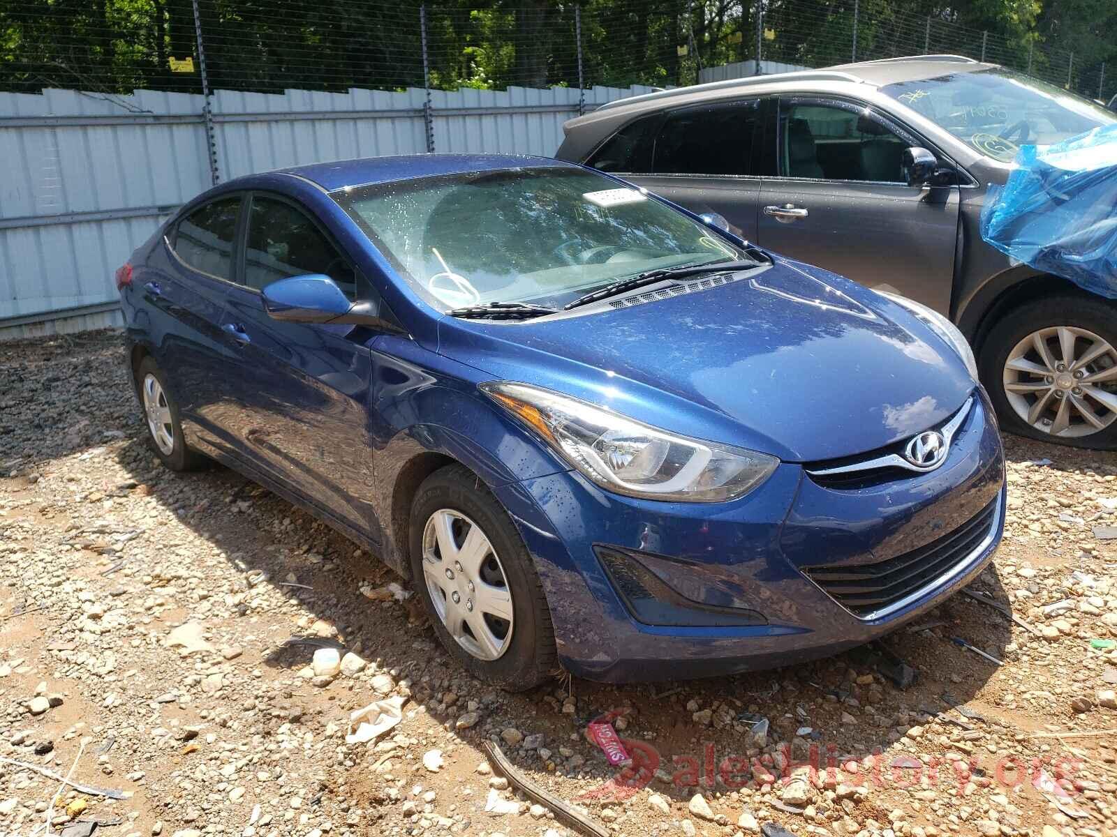 5NPDH4AE8GH767670 2016 HYUNDAI ELANTRA