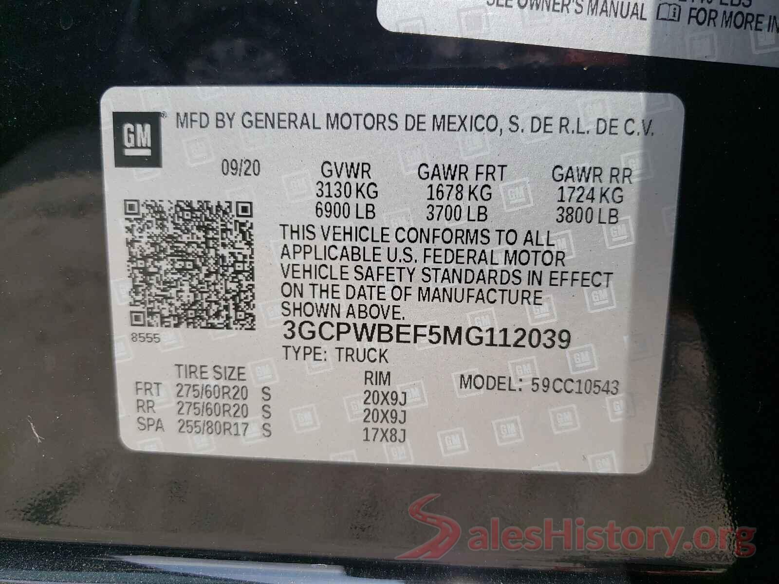 3GCPWBEF5MG112039 2021 CHEVROLET SILVERADO