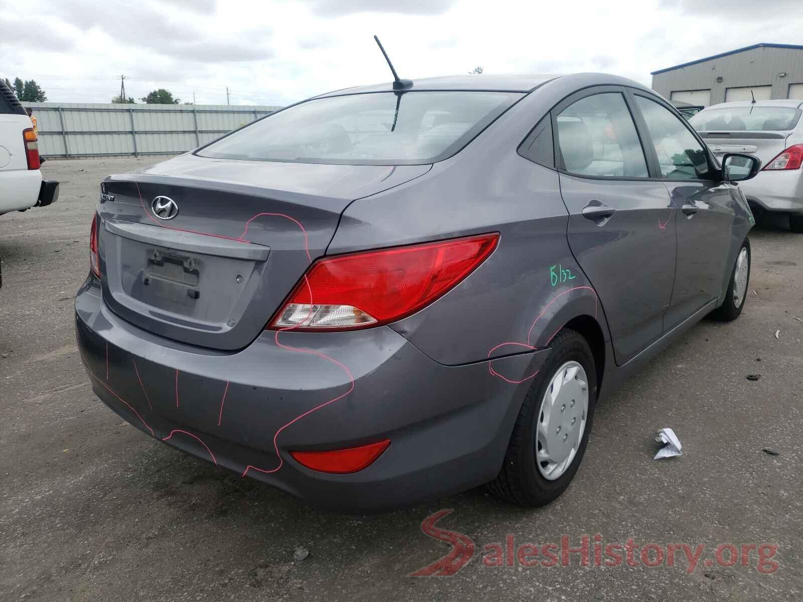 KMHCT4AE7GU016667 2016 HYUNDAI ACCENT