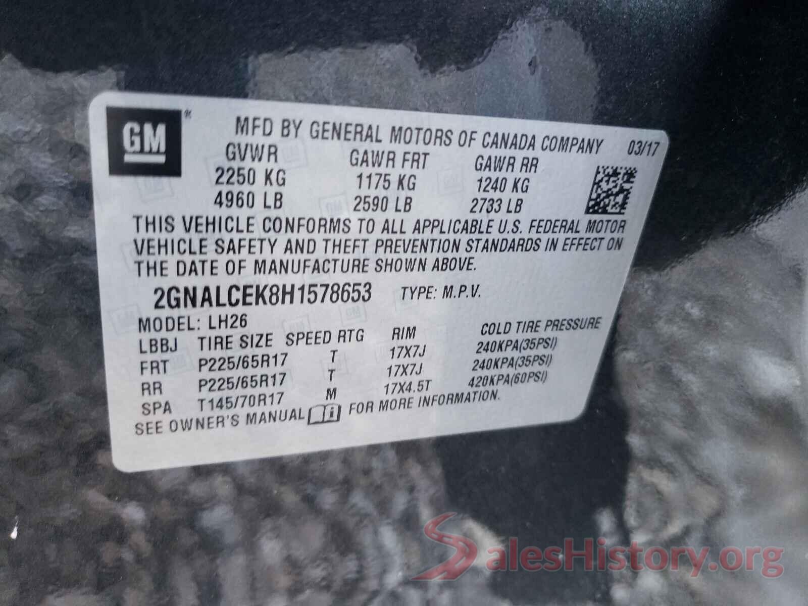 2GNALCEK8H1578653 2017 CHEVROLET EQUINOX