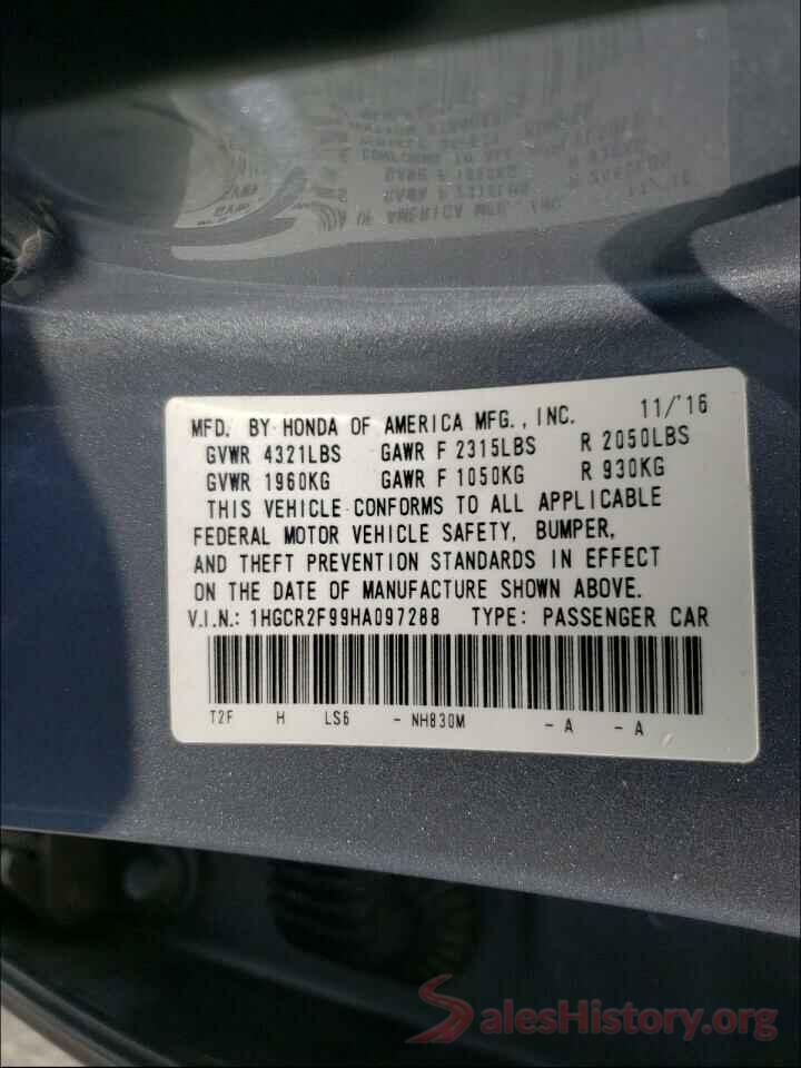 1HGCR2F99HA097288 2017 HONDA ACCORD