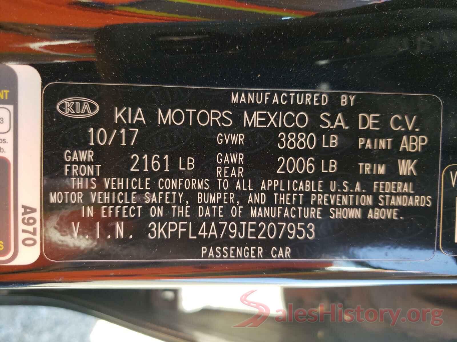 3KPFL4A79JE207953 2018 KIA FORTE