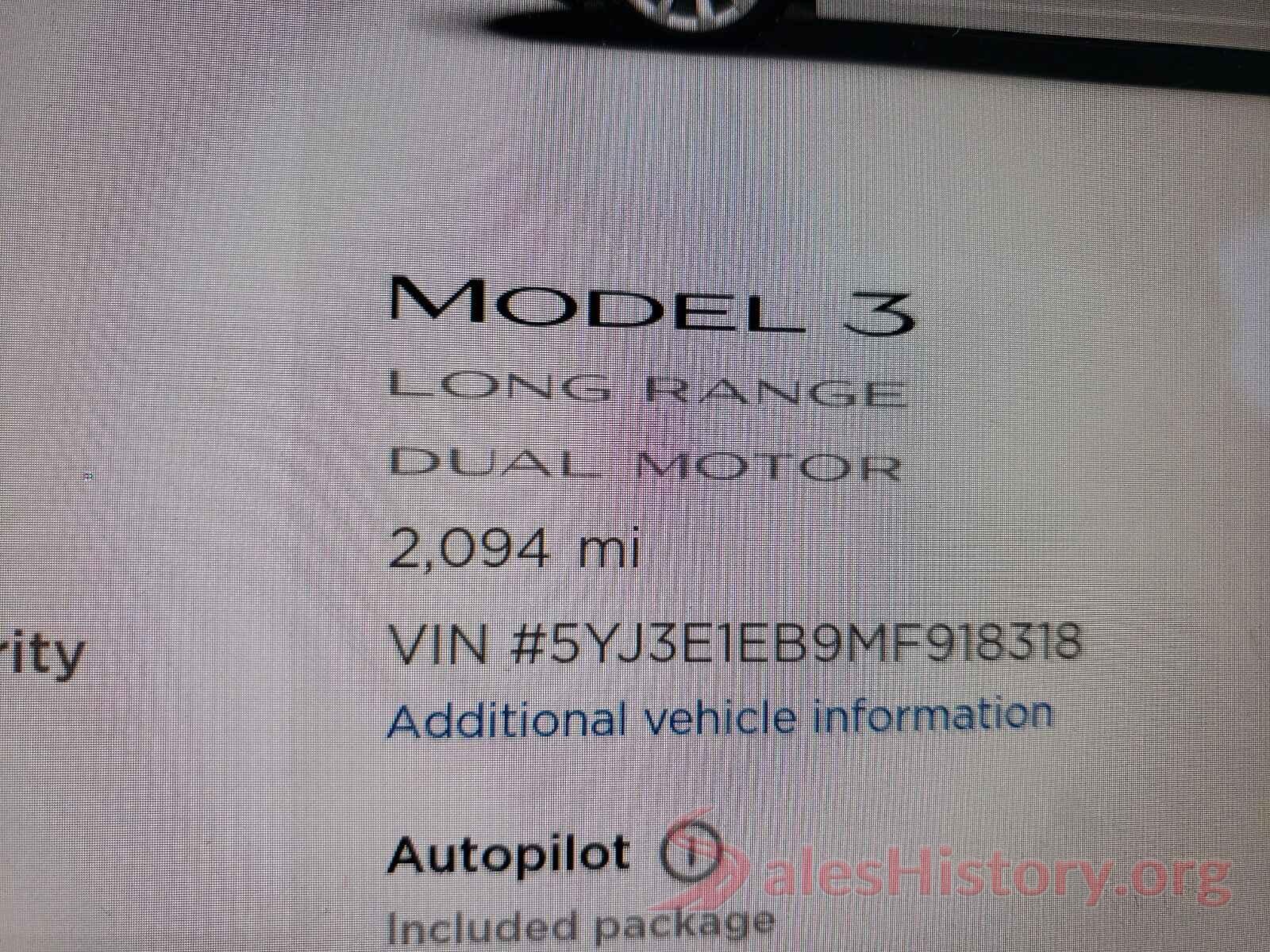 5YJ3E1EB9MF918318 2021 TESLA MODEL 3