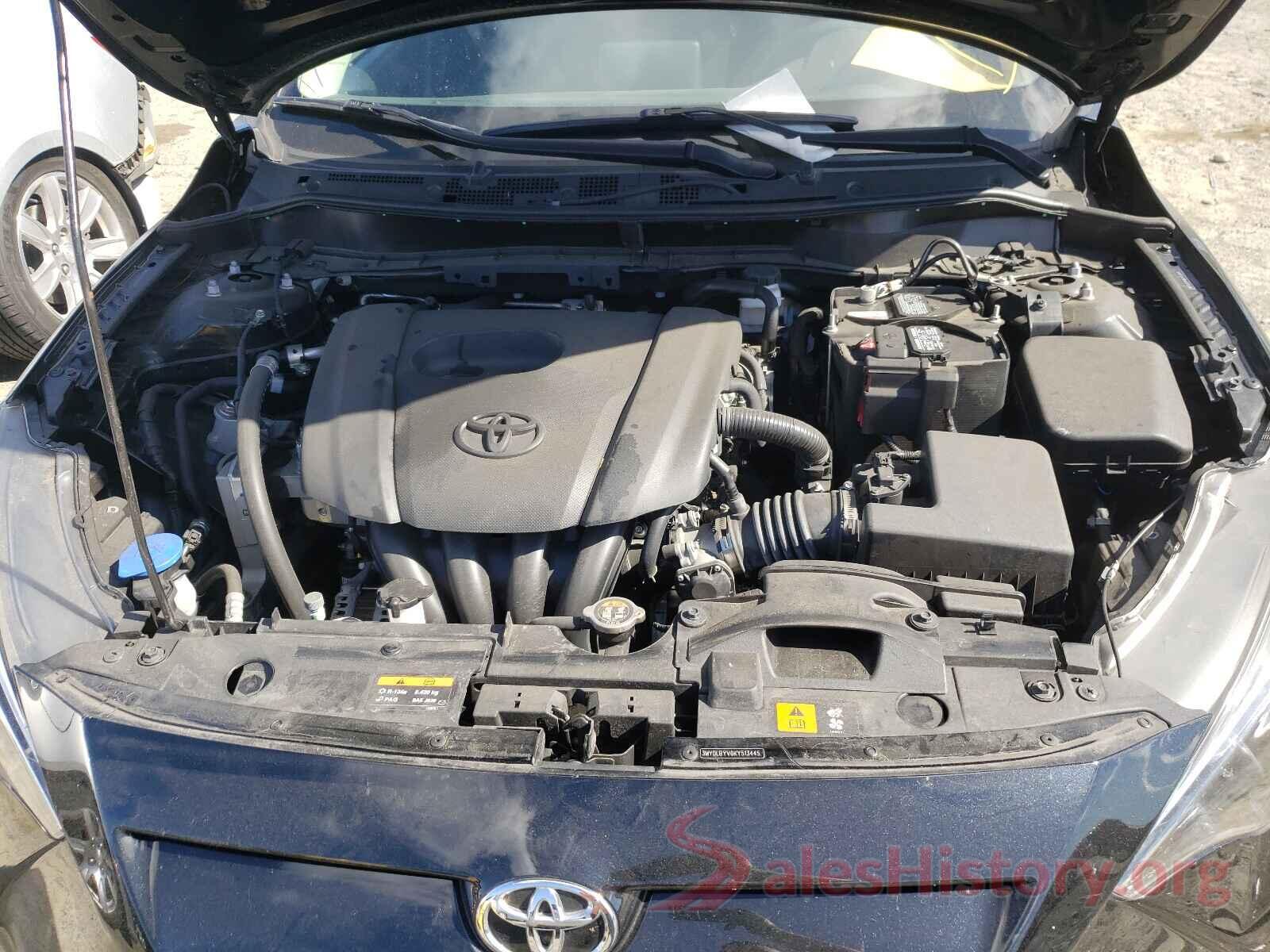 3MYDLBYV6KY513445 2019 TOYOTA YARIS