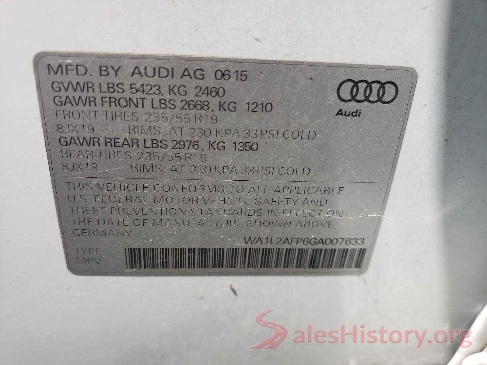 WA1L2AFP6GA007633 2016 AUDI Q5